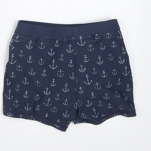 TU Boys Blue Geometric Polyamide Cropped Trousers Size 3-6 Months  Pullover - Swim Short