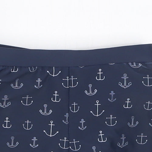 TU Boys Blue Geometric Polyamide Cropped Trousers Size 3-6 Months  Pullover - Swim Short