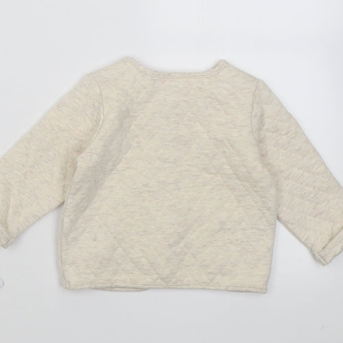 George Girls Ivory  Cotton Cardigan Jumper Size 6-9 Months  Button