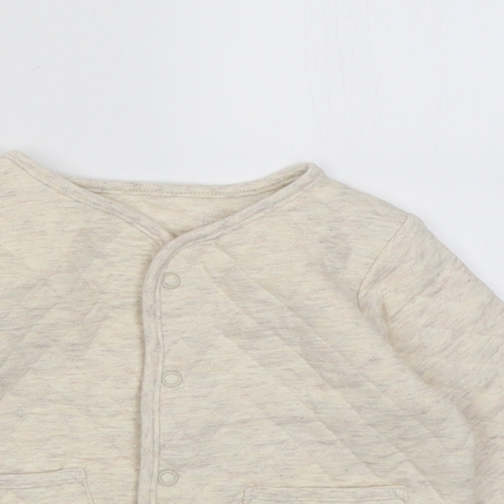 George Girls Ivory  Cotton Cardigan Jumper Size 6-9 Months  Button