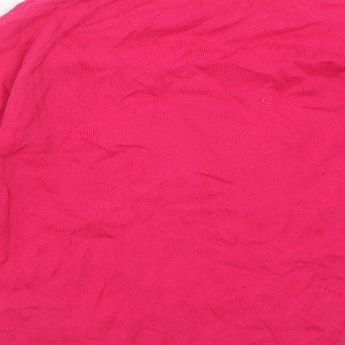 Gap Girls Pink Crew Neck  Cotton Pullover Jumper Size 8-9 Years  Pullover - star