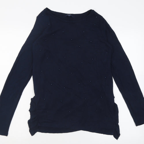 NEXT Womens Blue Crew Neck  Polyacrylate Fibre Pullover Jumper Size 8