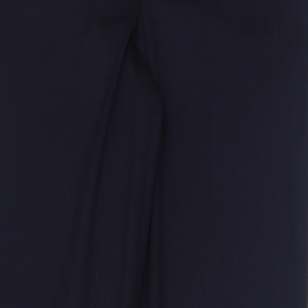 NEXT Womens Blue  Polyacrylate Fibre Trousers  Size 12 L34 in Regular Hook & Eye