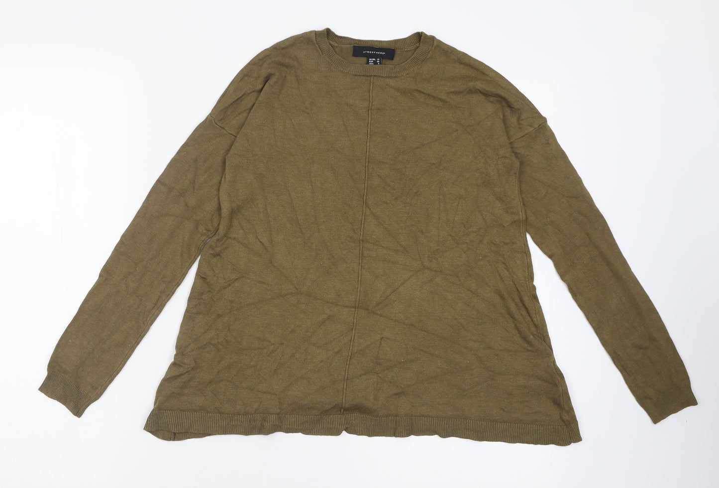Atmosphere Womens Green Crew Neck  Polyamide Pullover Jumper Size 10