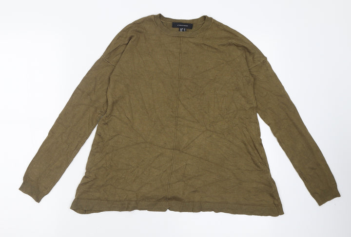 Atmosphere Womens Green Crew Neck  Polyamide Pullover Jumper Size 10
