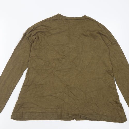 Atmosphere Womens Green Crew Neck  Polyamide Pullover Jumper Size 10