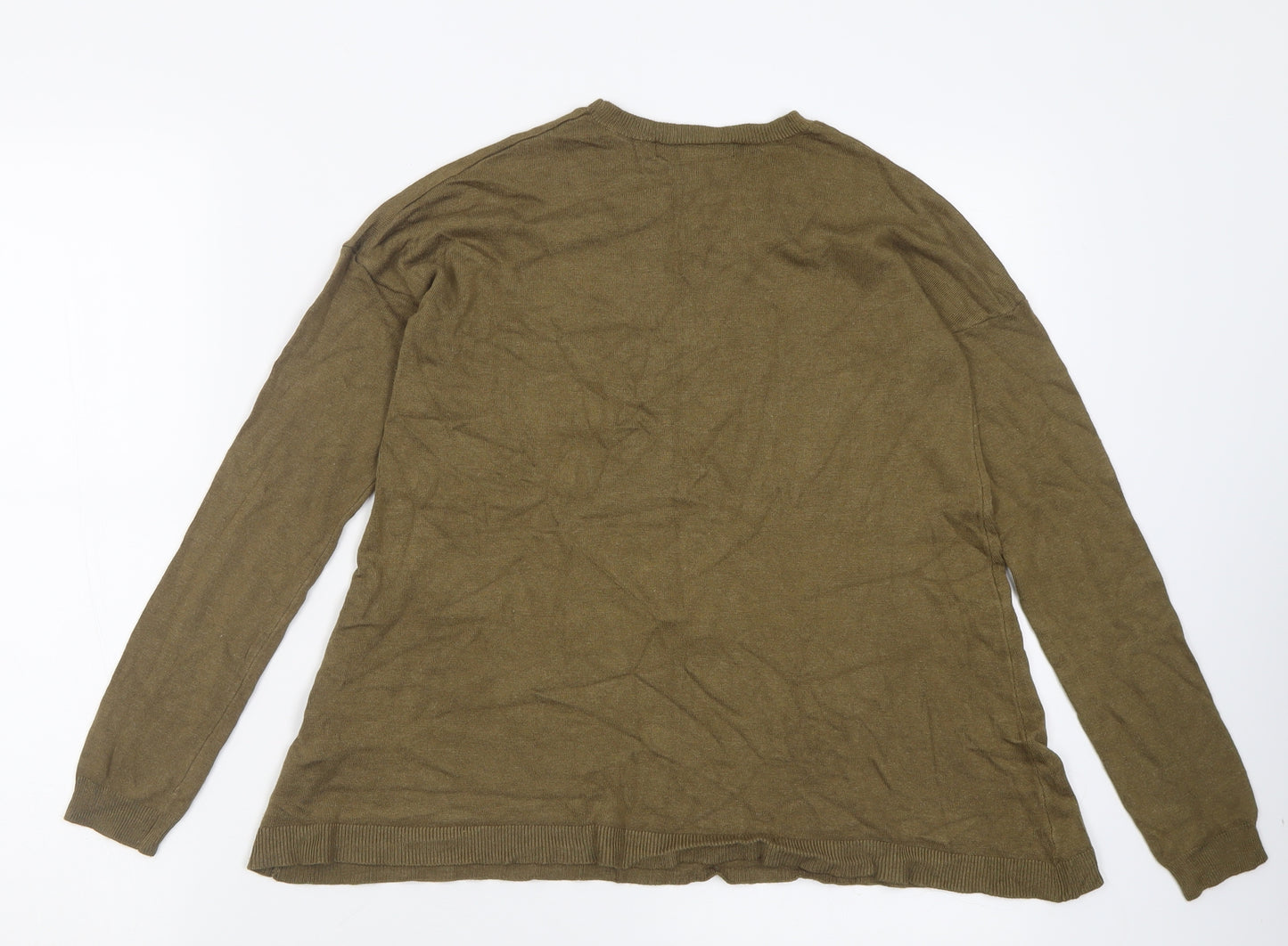 Atmosphere Womens Green Crew Neck  Polyamide Pullover Jumper Size 10