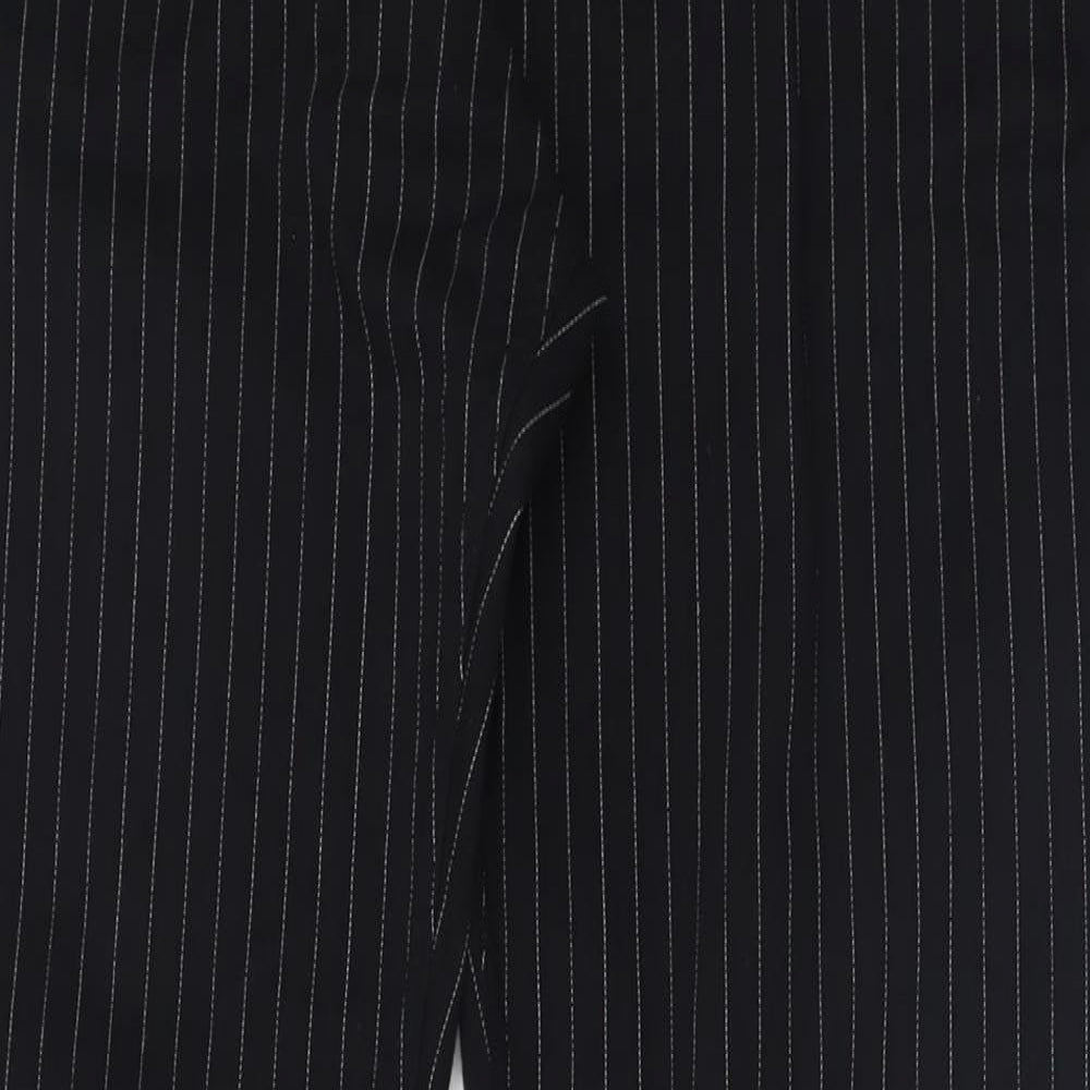 H&M Mens Black Striped Cotton Skinny Jeans Size 32 L30 in Regular Button