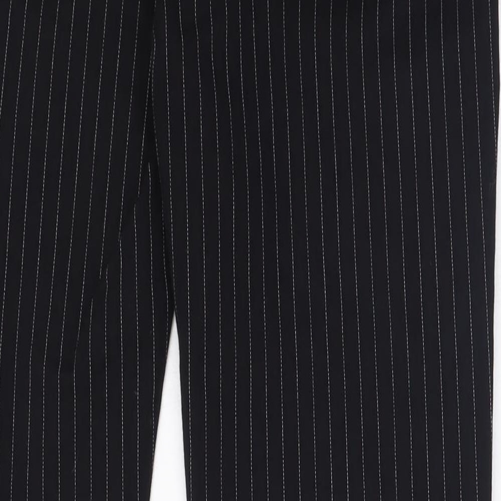 H&M Mens Black Striped Cotton Skinny Jeans Size 32 L30 in Regular Button