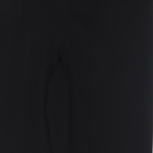 Marks and Spencer Womens Black  Polyester Trousers  Size 12 L31 in Regular Zip