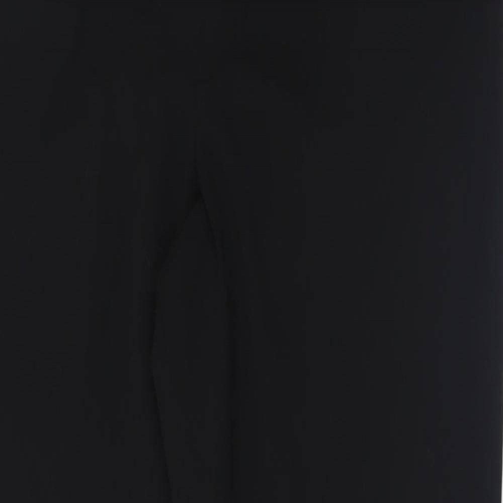 Marks and Spencer Womens Black  Polyester Trousers  Size 12 L31 in Regular Zip