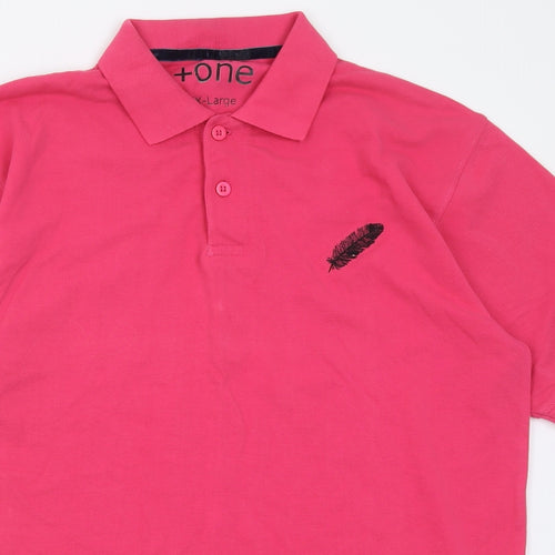 tone Mens Pink  Cotton  Polo Size 2XL Collared Button