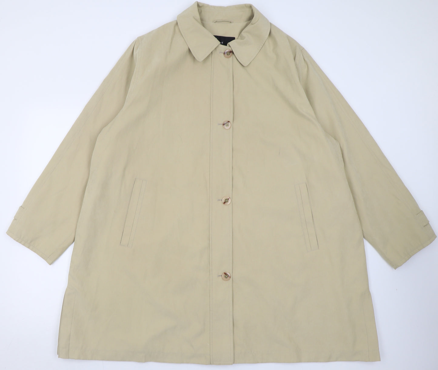 BHS Womens Ivory   Overcoat Coat Size 20  Button