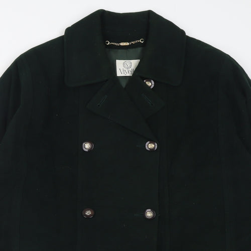 Viyella Womens Green   Overcoat Coat Size 10  Button