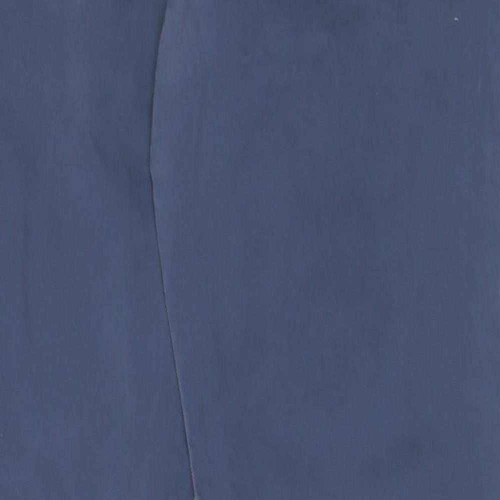 Topman Mens Blue  Cotton Chino Trousers Size 34 L32 in Slim Button