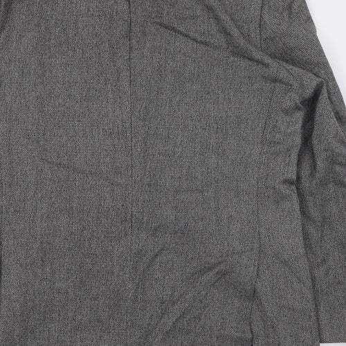 Marks and Spencer Mens Grey Plaid Wool Jacket Suit Jacket Size 42