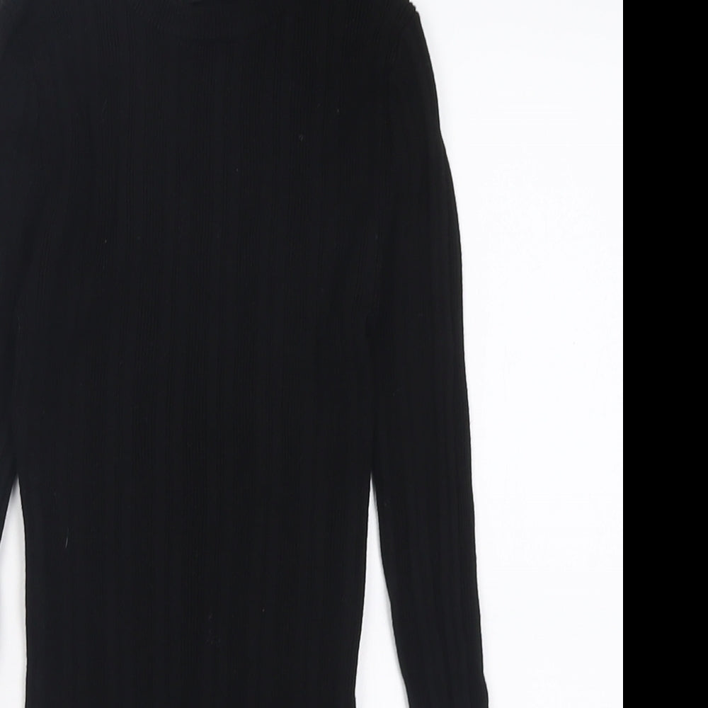 Atmosphere Womens Black Crew Neck  Viscose Pullover Jumper Size 8