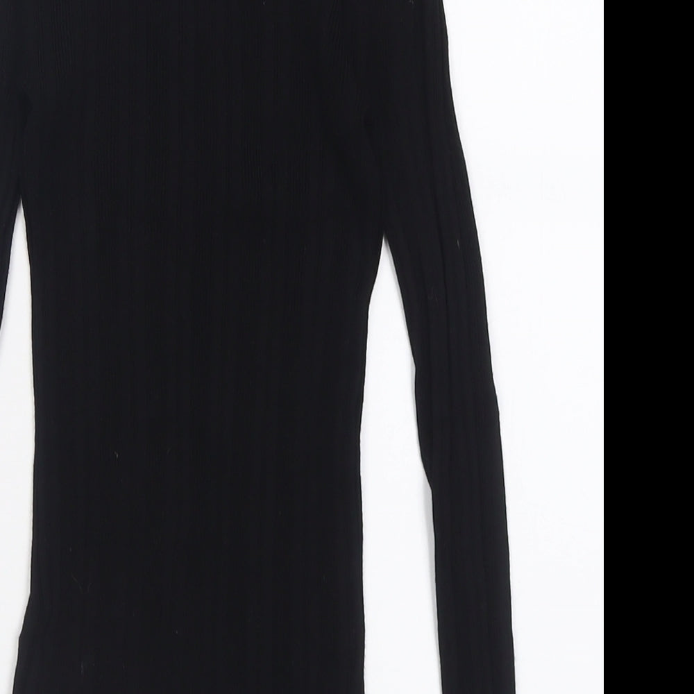 Atmosphere Womens Black Crew Neck  Viscose Pullover Jumper Size 8