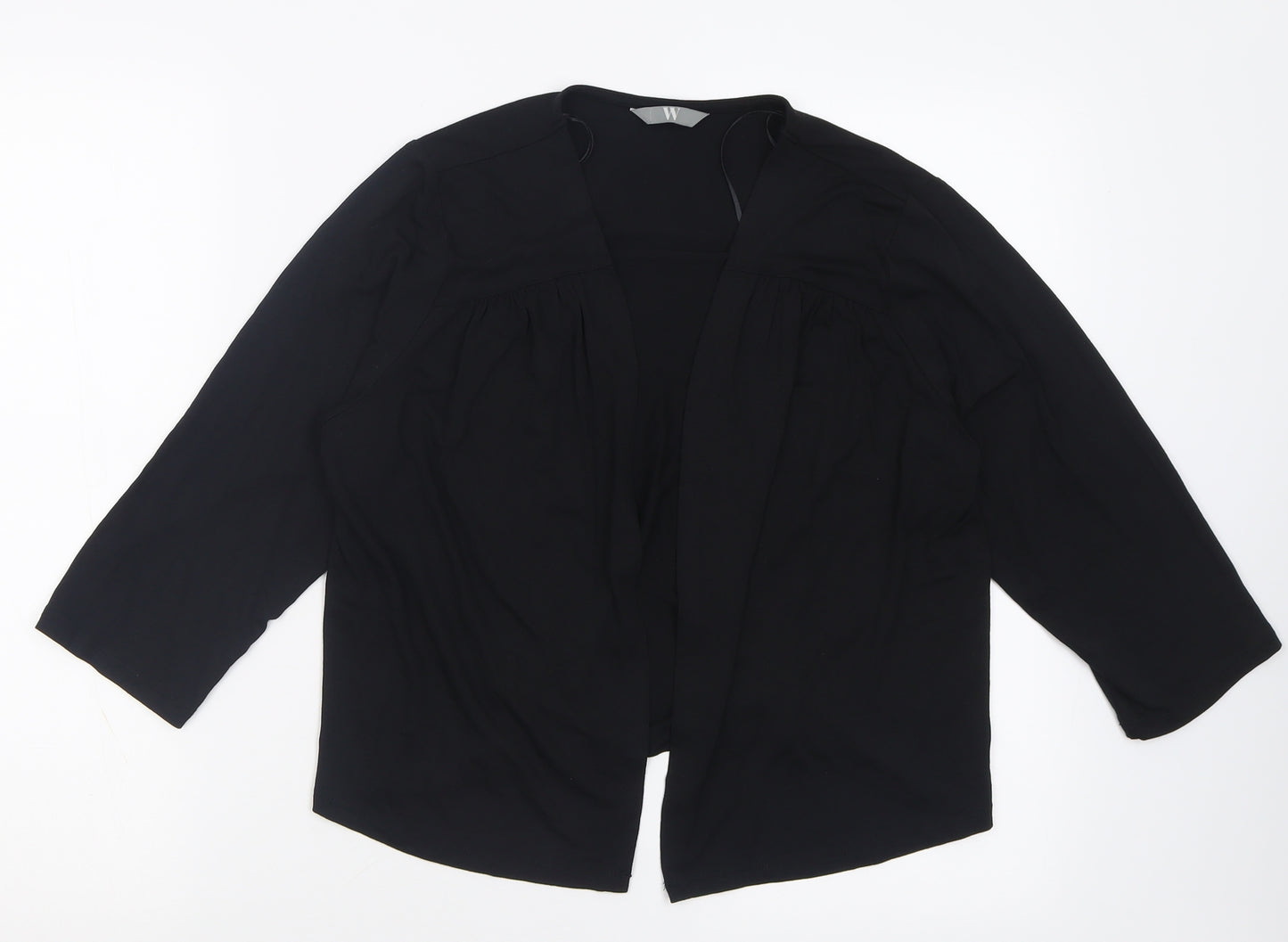 BHS Womens Black V-Neck  Viscose Cardigan Jumper Size 16