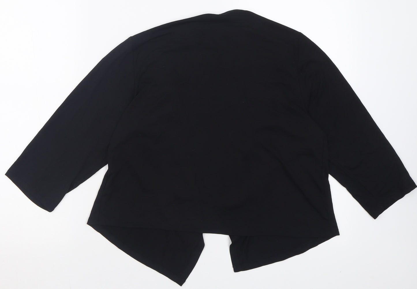BHS Womens Black V-Neck  Viscose Cardigan Jumper Size 16