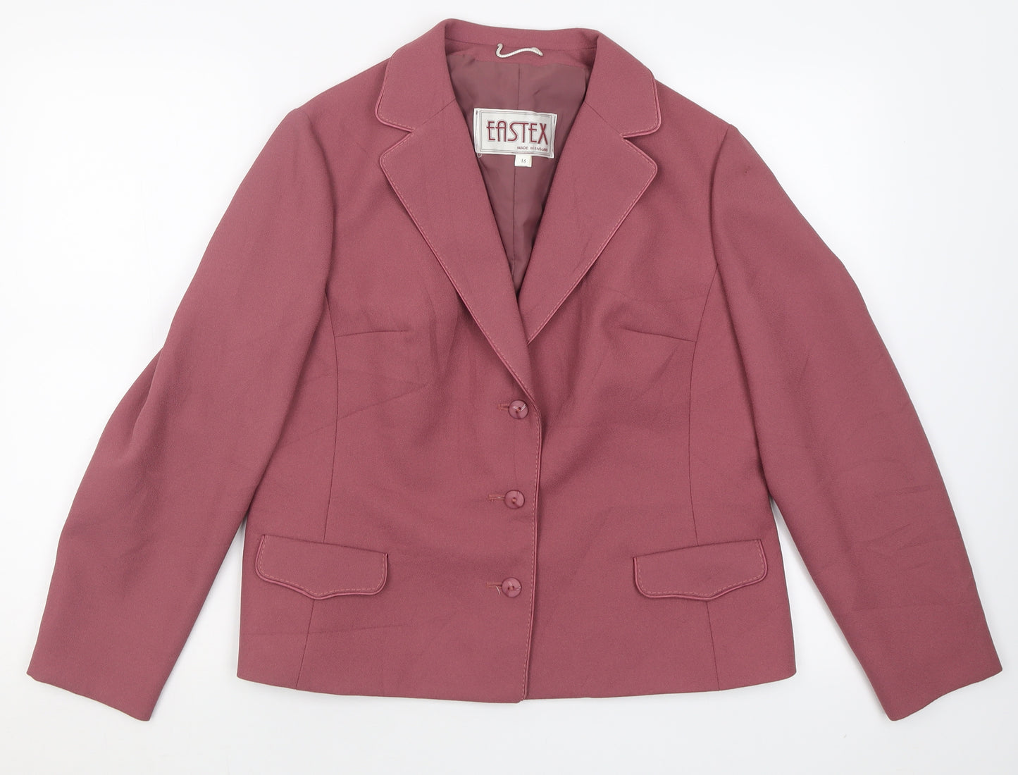 Eastex Womens Pink   Jacket Blazer Size 16