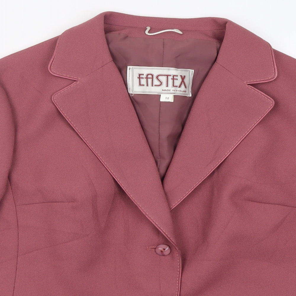 Eastex Womens Pink   Jacket Blazer Size 16