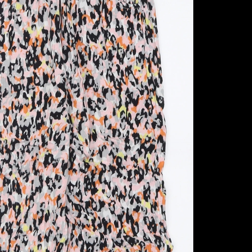 NEXT Girls Pink Animal Print Viscose Capri Trousers Size 8 Years  Regular Pullover