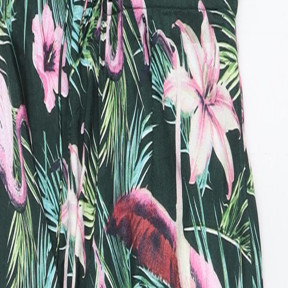 ASOS Womens Multicoloured Floral Polyester Fit & Flare  Size 4  V-Neck Pullover