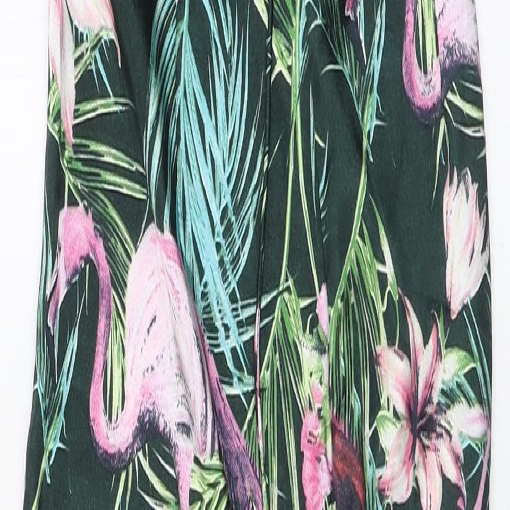 ASOS Womens Multicoloured Floral Polyester Fit & Flare  Size 4  V-Neck Pullover