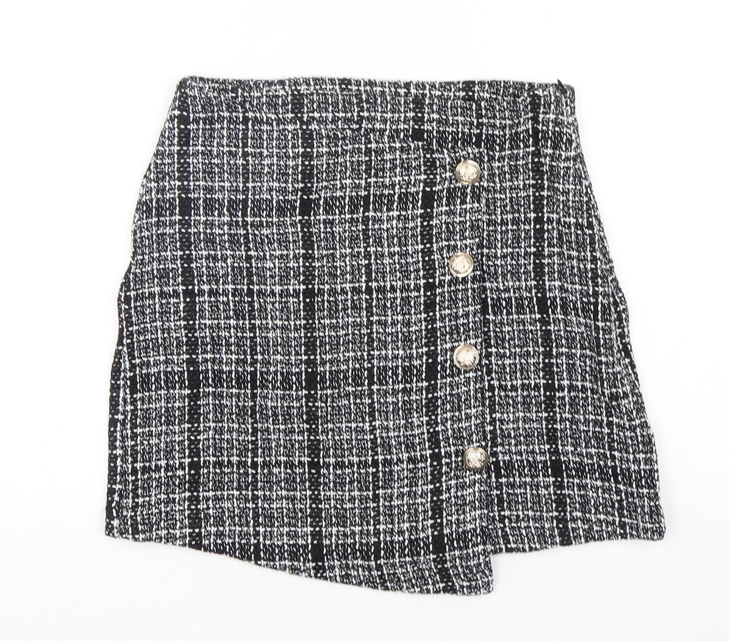 Shein  Womens Multicoloured Check Polyester Mini Skirt Size 10