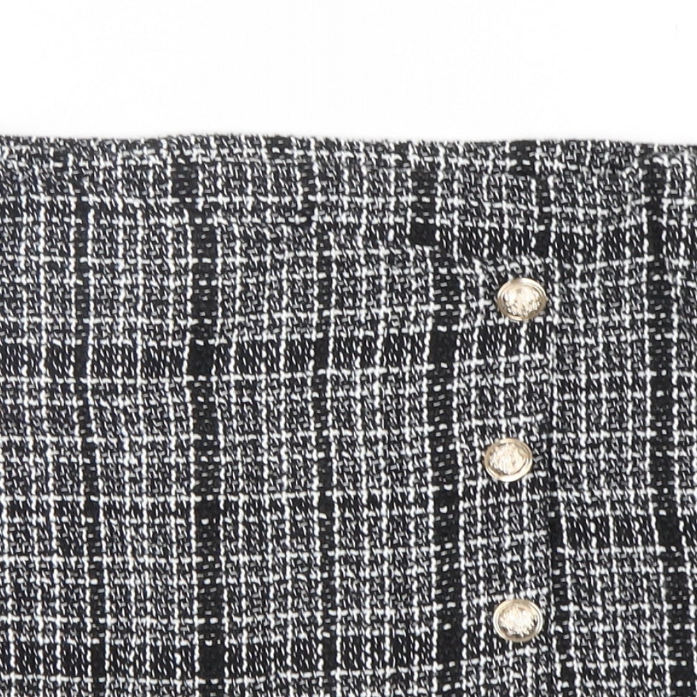 Shein  Womens Multicoloured Check Polyester Mini Skirt Size 10