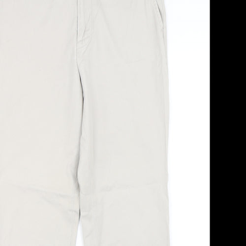 Nautica Womens Beige  Cotton Chino Trousers Size 32 L30 in Regular Button