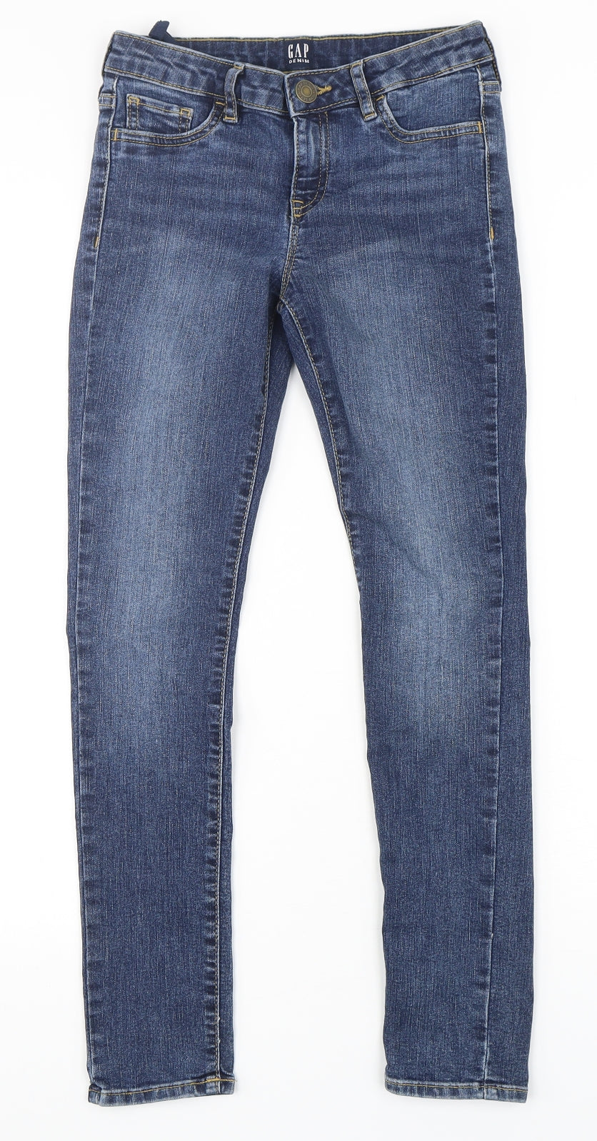 Gap Boys Blue  Cotton Skinny Jeans Size 10 Years  Regular Button