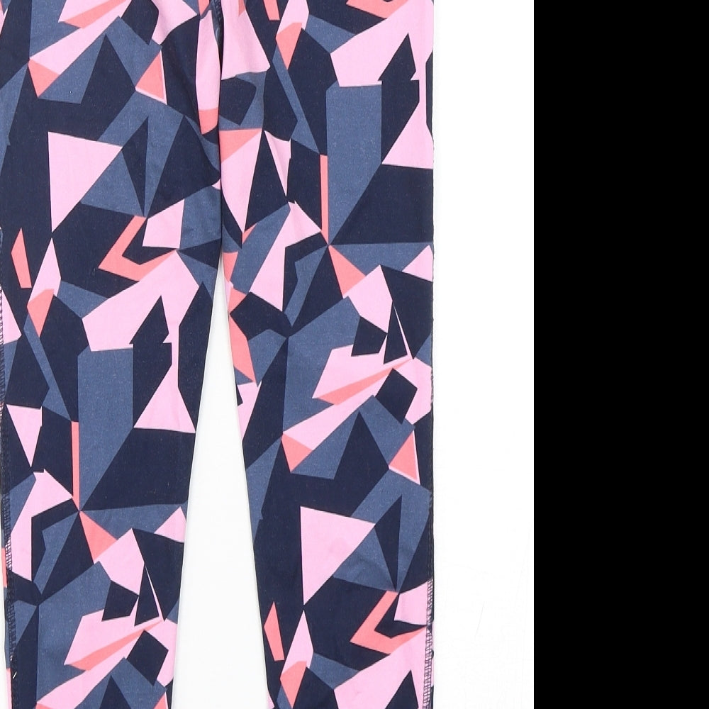 Dunnes Stores Girls Multicoloured Geometric Polyester Jogger Trousers Size 9-10 Years  Regular  - leggings