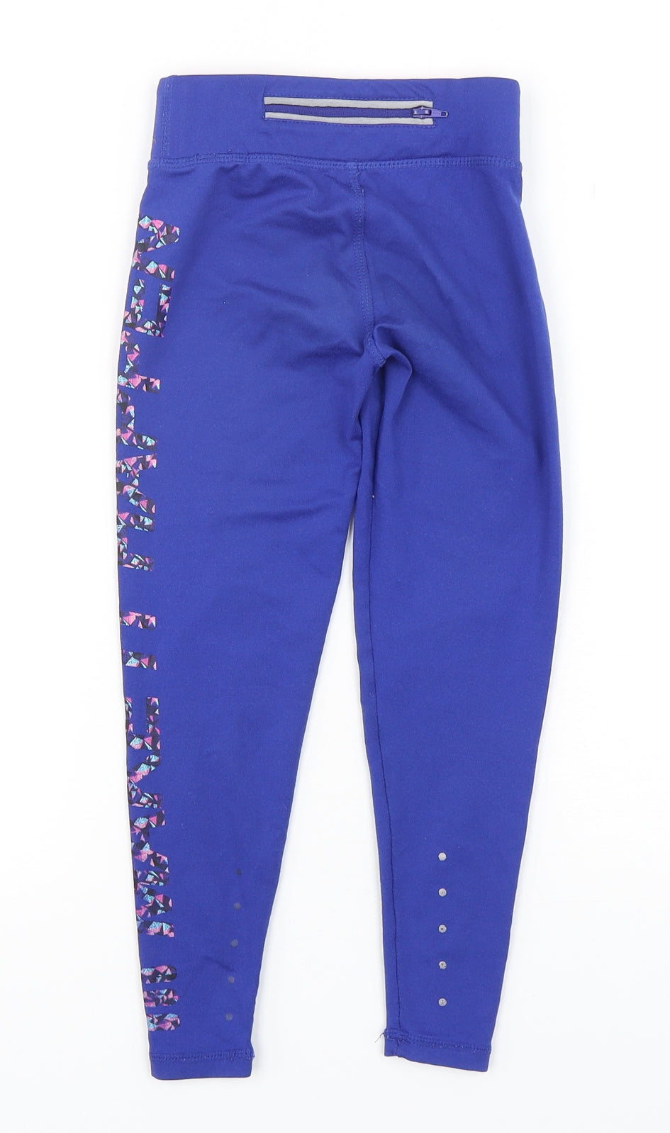Dunnes Stores Girls Blue  Polyester Jogger Trousers Size 5-6 Years  Regular  - Leggings