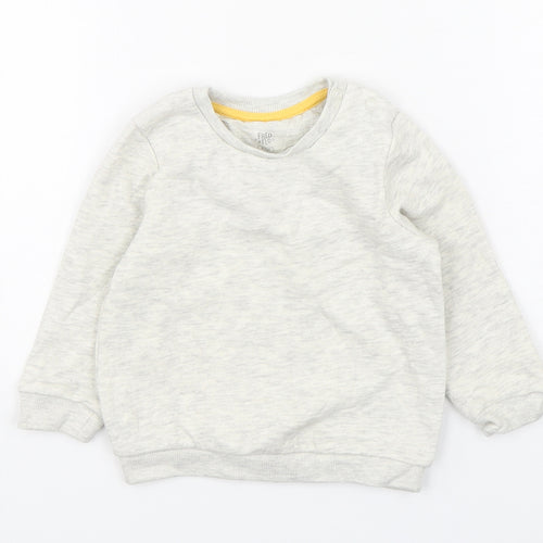 F&F Boys Grey  Cotton Pullover Jumper Size 9-12 Months  Pullover