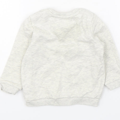 F&F Boys Grey  Cotton Pullover Jumper Size 9-12 Months  Pullover
