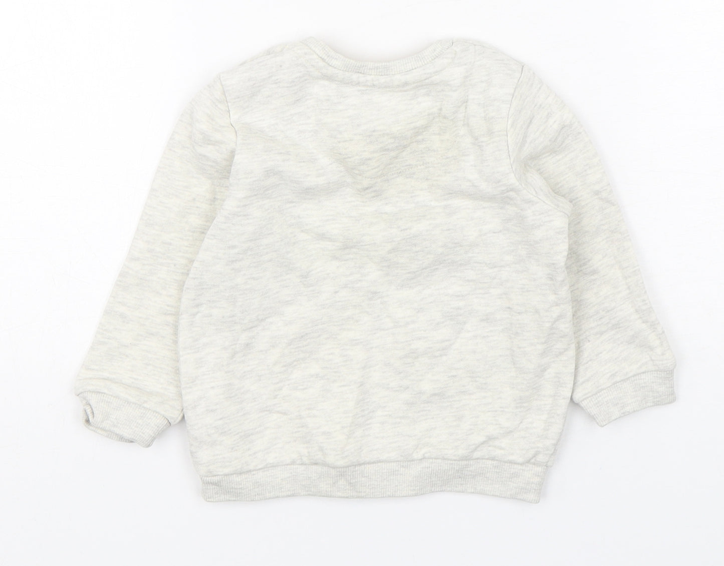 F&F Boys Grey  Cotton Pullover Jumper Size 9-12 Months  Pullover