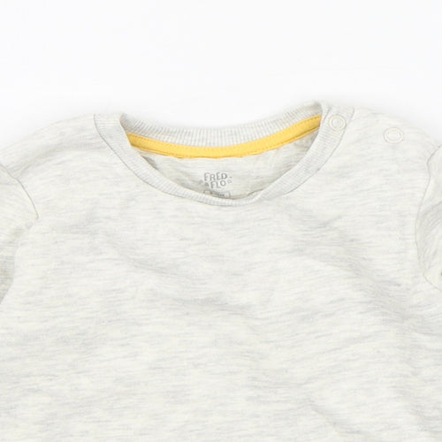 F&F Boys Grey  Cotton Pullover Jumper Size 9-12 Months  Pullover
