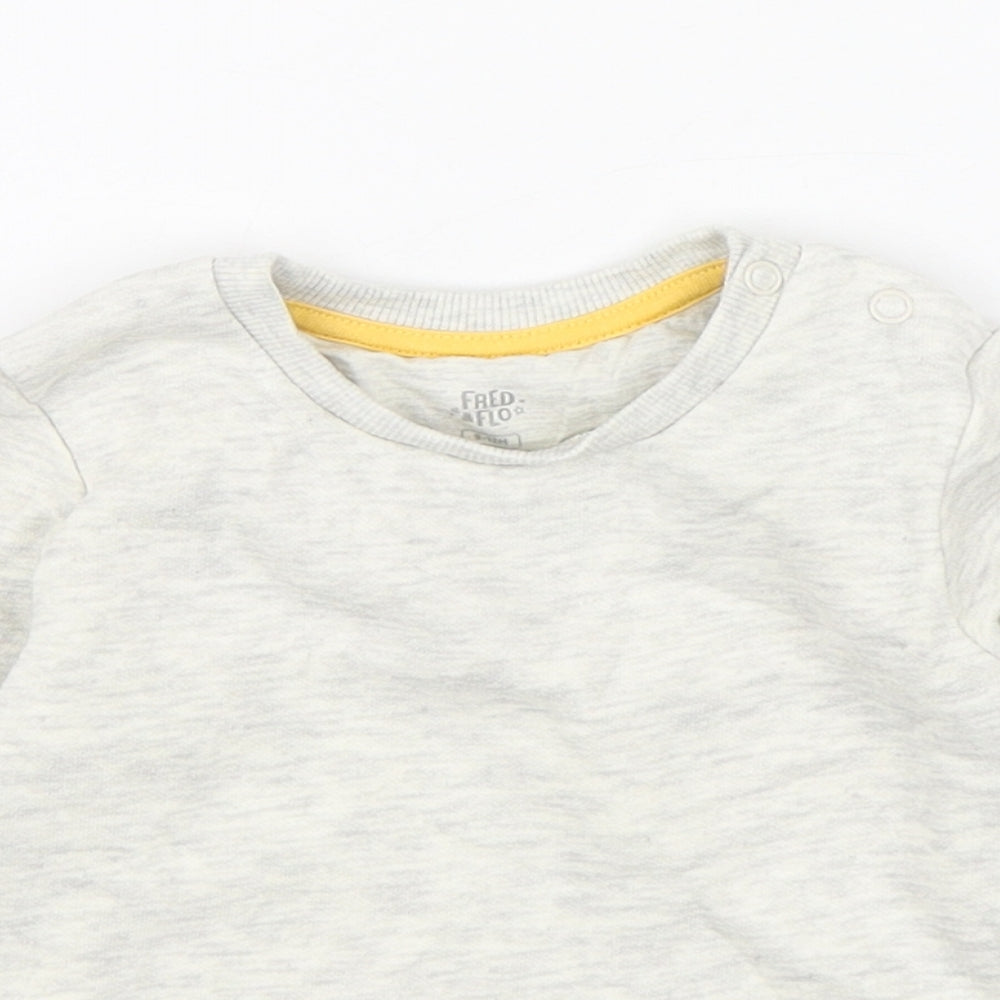 F&F Boys Grey  Cotton Pullover Jumper Size 9-12 Months  Pullover