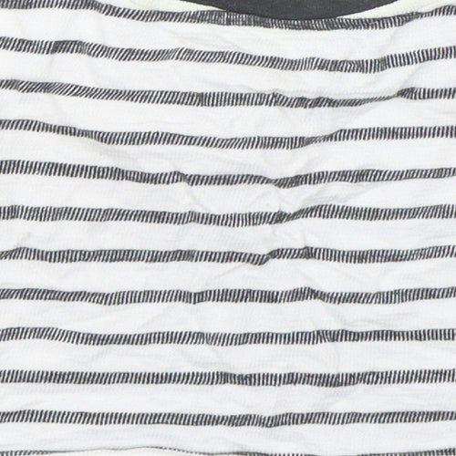 Dunnes Stores Boys Multicoloured Striped Cotton Basic T-Shirt Size 6-9 Months Round Neck Pullover