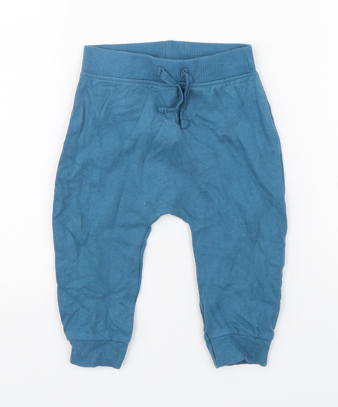George Boys Green  Cotton Sweatpants Trousers Size 9-12 Months  Drawstring