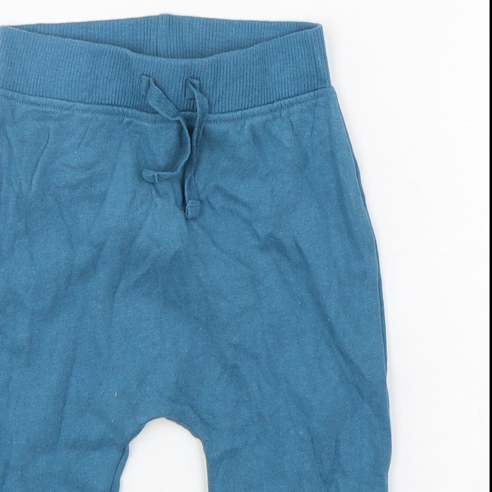 George Boys Green  Cotton Sweatpants Trousers Size 9-12 Months  Drawstring