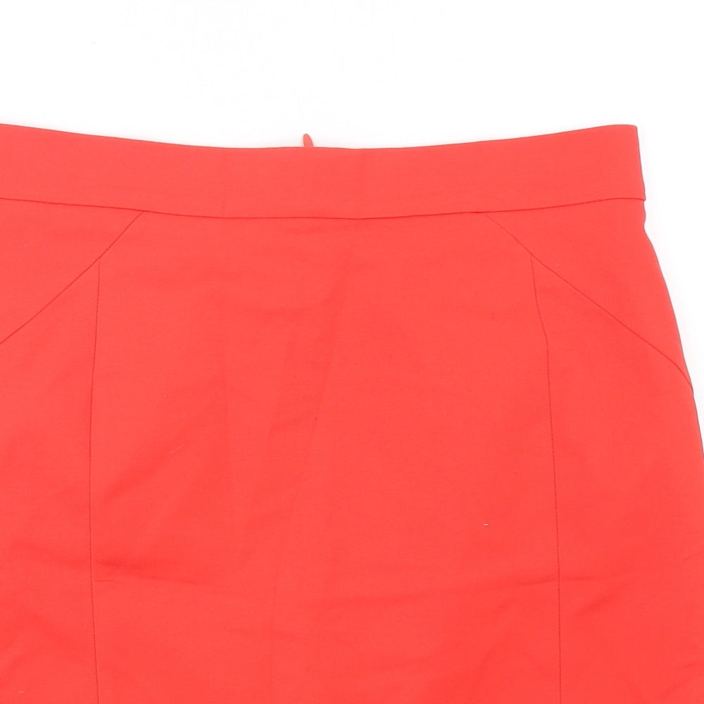 H&M Womens Red  Cotton Mini Skirt Size 12
