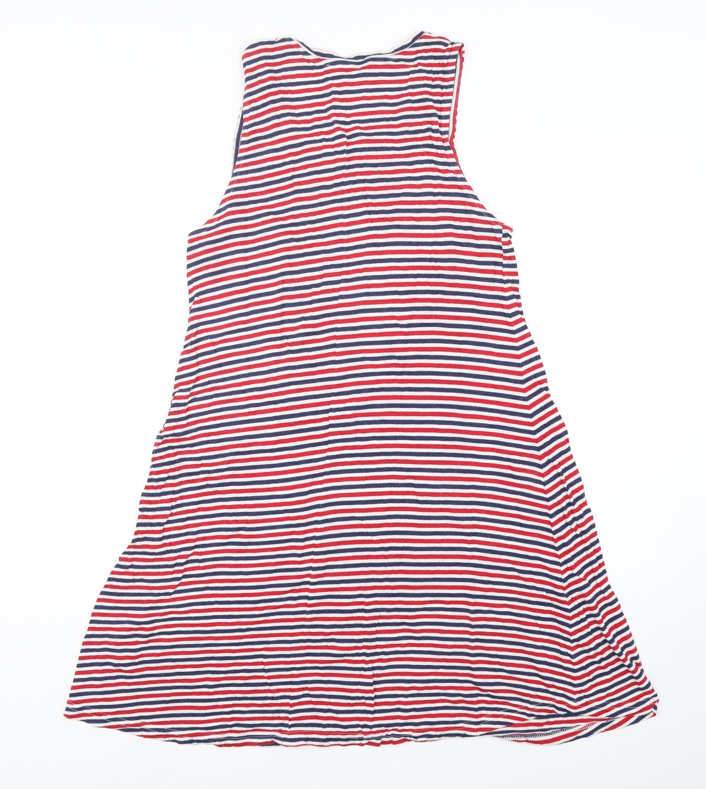 Atmosphere Womens Multicoloured Striped Cotton Tank Dress  Size 16  Round Neck Pullover