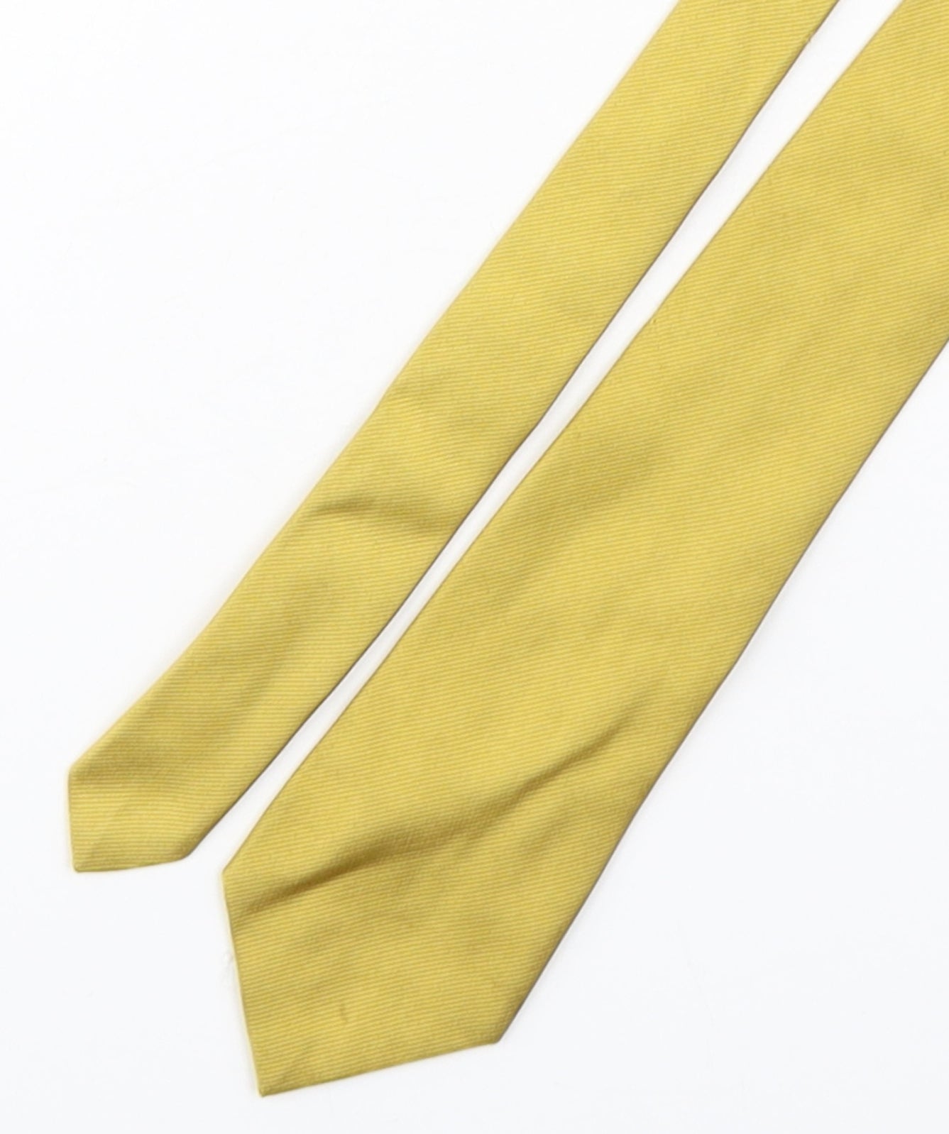 Aquascutum Mens Gold  Silk Pointed Tie One Size