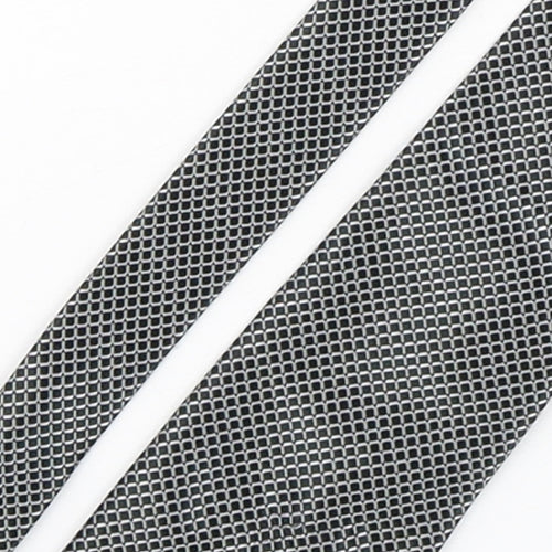 BHS Mens Black Plaids & Checks Polyester Pointed Tie One Size