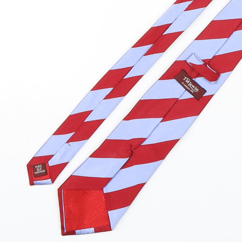 T.M.Lewin  Mens Multicoloured Striped Silk Pointed Tie One Size