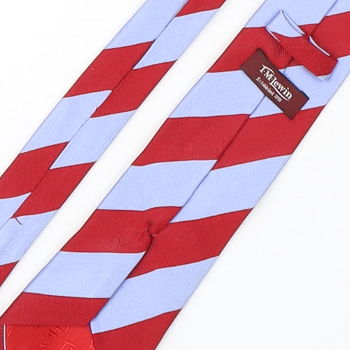 T.M.Lewin  Mens Multicoloured Striped Silk Pointed Tie One Size