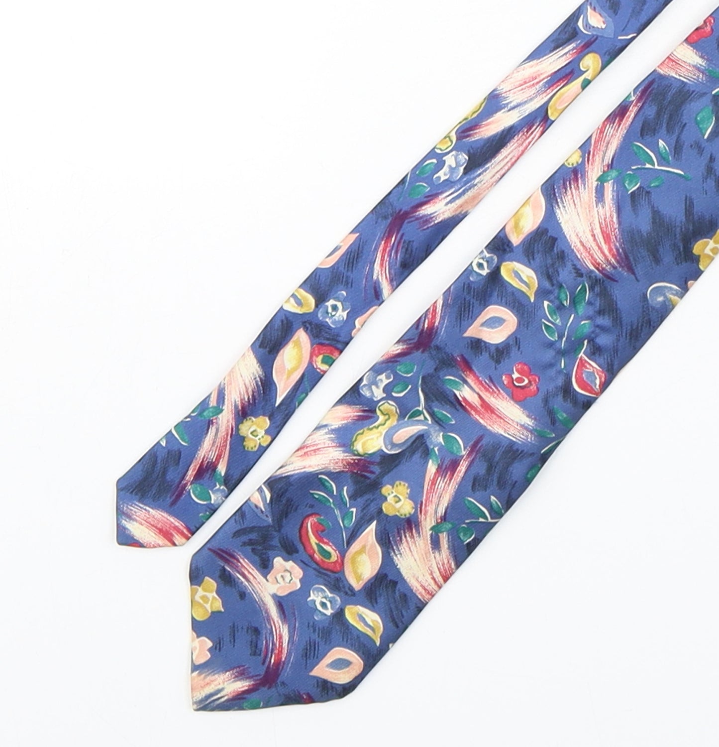 Marks and Spencer Mens Multicoloured Floral Silk Pointed Tie One Size